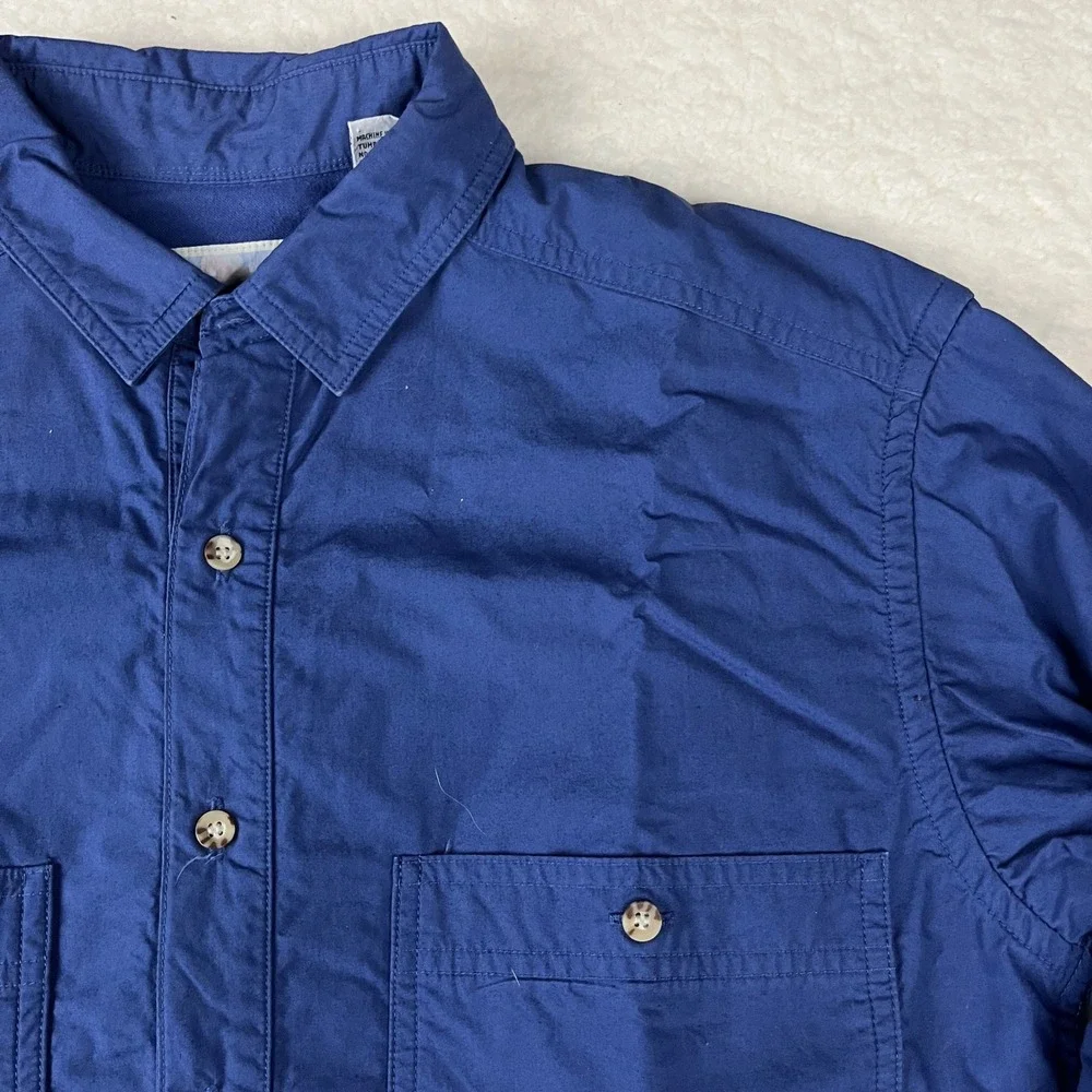 The North Face Grand Tetons Button Up Shirt Long Sleeve Blue Cotton Size S‎